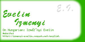 evelin izmenyi business card